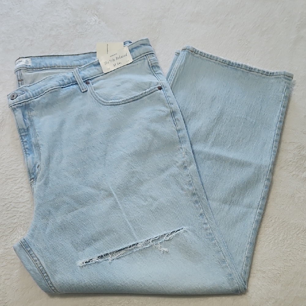 Abercrombie &‎ Fitch Women's 90s Relaxed High Rise Light Blue Jeans:Size- 24S